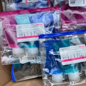 Lot of 4 CVS Travel Size Squeezable Bottle Kits TSA Approved Toiletry Set New